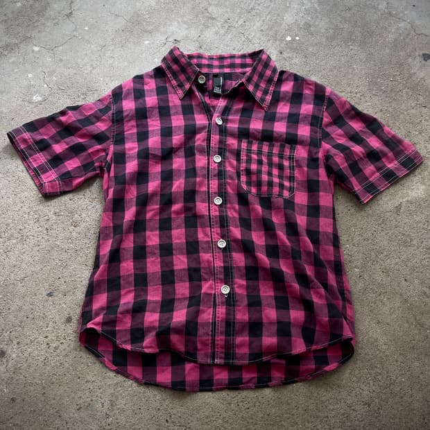y2k check shirts