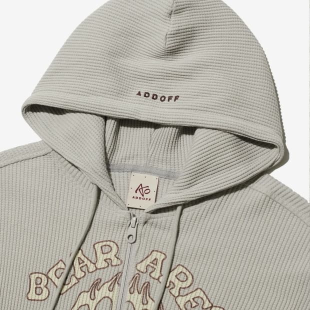 에드오프 니트 후드집업