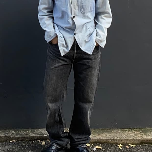 90s Levis 리바이스 501 흑청 데님팬츠