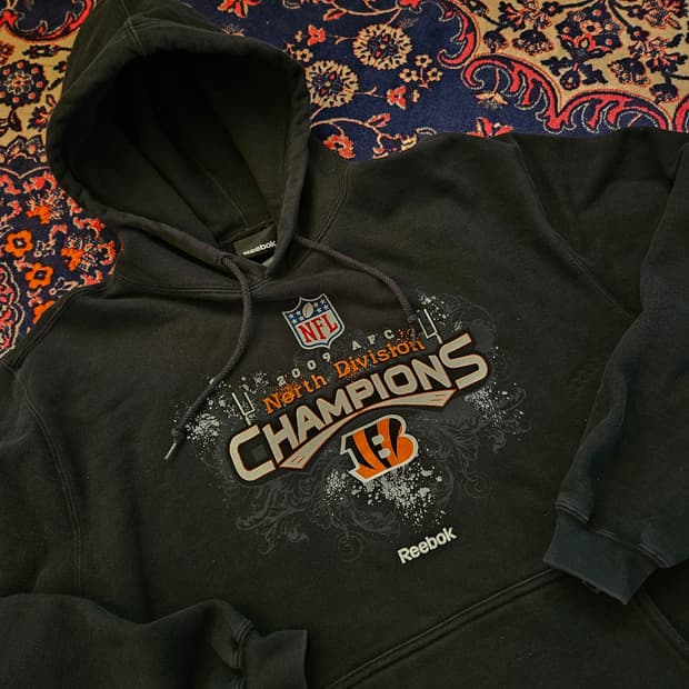 리복(Reebok) x NFL 00's 빅로고 후드티셔츠 M size