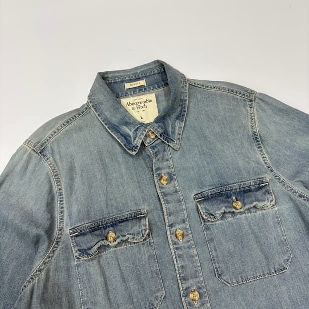 Abercrombie&Fitch 아베크롬비 앤 피치 빈티지 워싱 데님셔츠