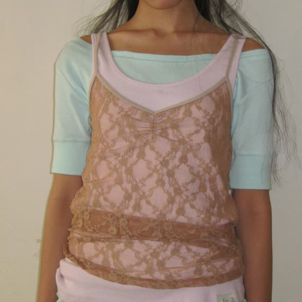 lace sleeveless (nude)