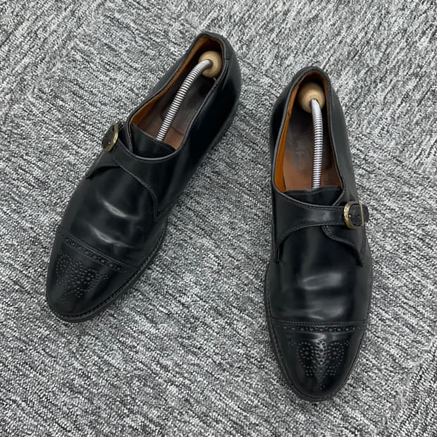 (280)ALDEN CORDOVAN MONK STRAP-M922