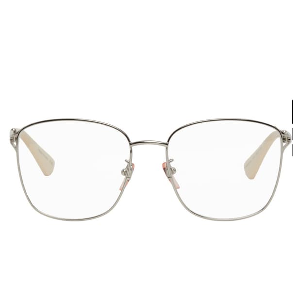 구찌 실버 라지 스퀘어 안경 GG0819OA 003