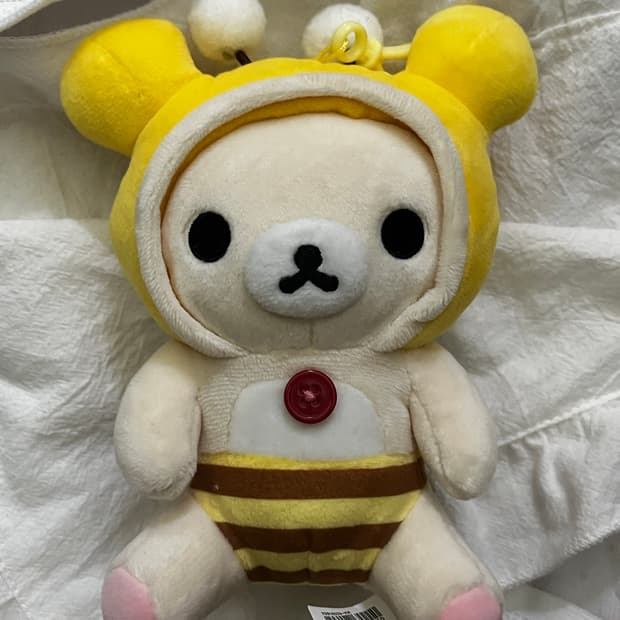 고전 코리락쿠마 꿀벌 인형 키링