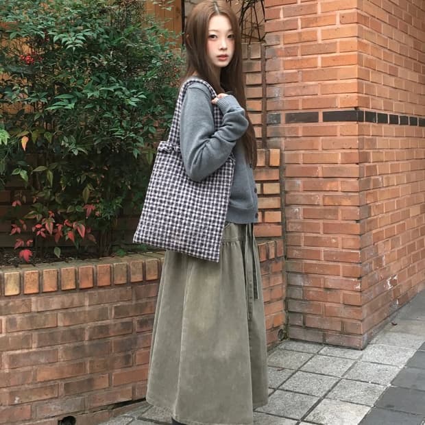 [2] 코이세이오 퍼피 코튼 스커트 브라운