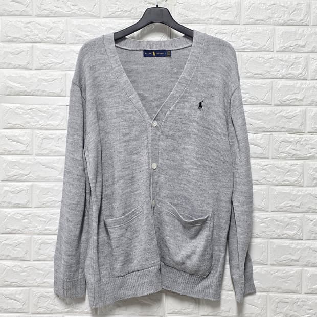 택포// 폴로랄프로렌 면 가디건 L 회색