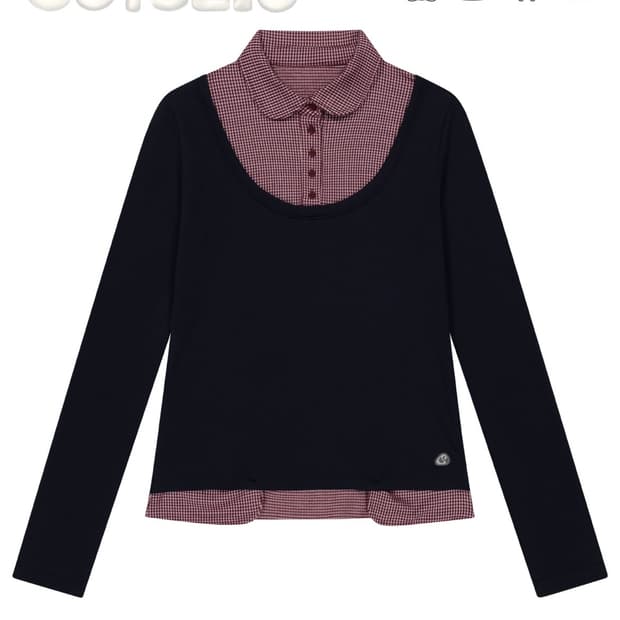 코이세이오 REVERSIBLE COLLAR LONGSLEEVES NAVY