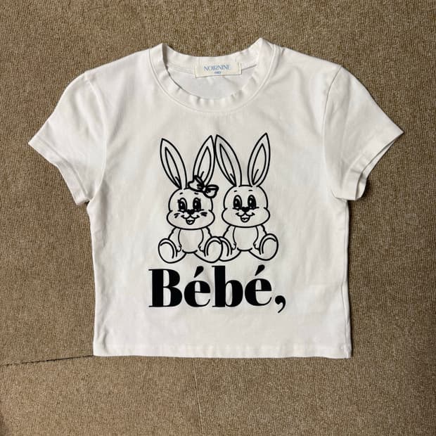 누아르 나인 bebe 래빗크롭티 free
