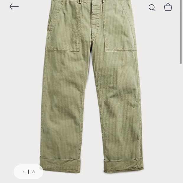 rrl 더블알엘 헤링본 퍼티그 W34*L32