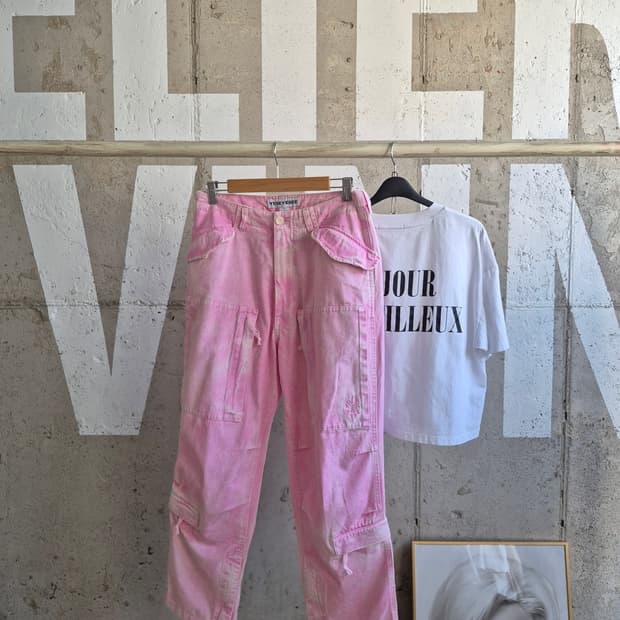 예스아이씨 블리치드 에비에이터 팬츠