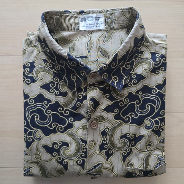 [Vintage] Pekalongan Batik 바틱 Half Shirt
