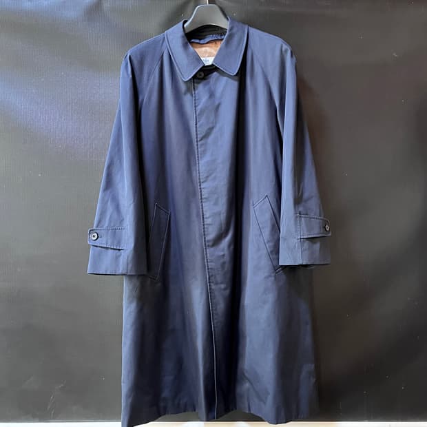 아쿠아스큐텀 잉글랜드 메이드 네이비 발마칸 코트 (울 라이너 포함)