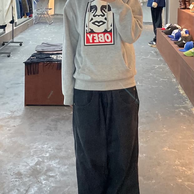 오베이 아이콘 페이스 후드티 H1209