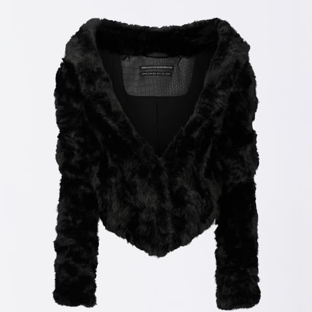 스컬프터 퍼 코르셋 자켓 블랙 (아사 착용) S size