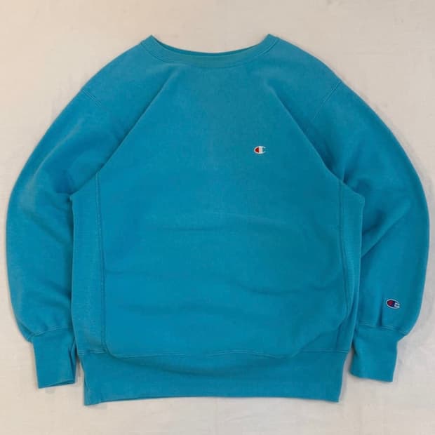 90s 챔피온 리버스위브 스웻셔츠 아쿠아민트 XL