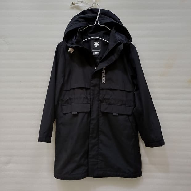 데상트 봄 가을 남아 아동 130 롱 바람막이 후드 자켓 블랙 사랑봉봉