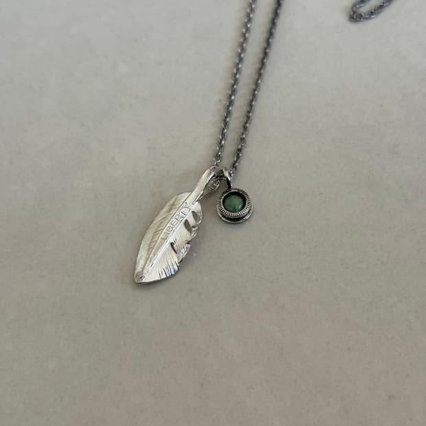 FEATHER NECKLA 미니 깃털 목걸이