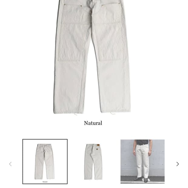 트로피클로딩 더블니 네츄럴 데님 1606nt 32사이즈 (새제품)