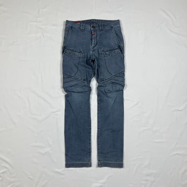 90's 마리떼프랑소와저버 본디지 카고 데님팬츠 청 바지