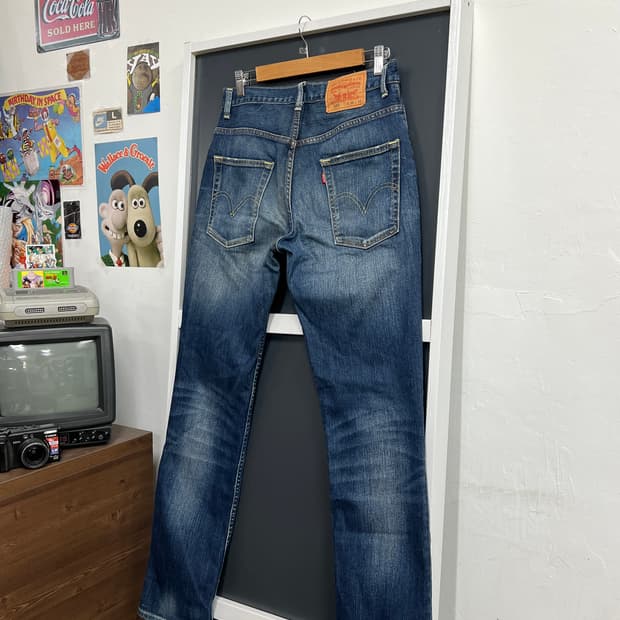 Levis 리바이스 551 워싱 진청 데님 팬츠