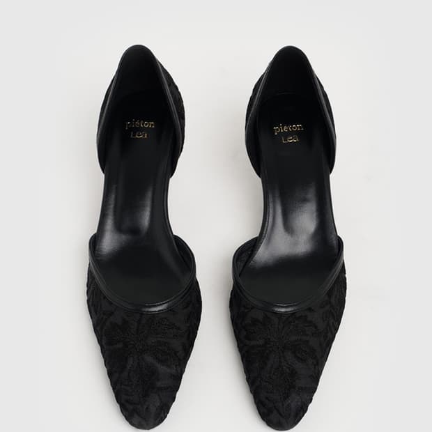 lea x pieton 레이스 펌프스 36.5(235)