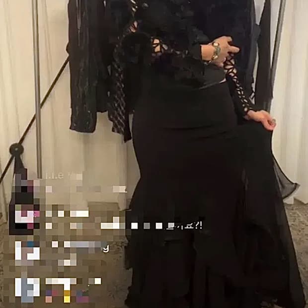 레이어룸 블랙페어리 스커트 머메이드 스커트