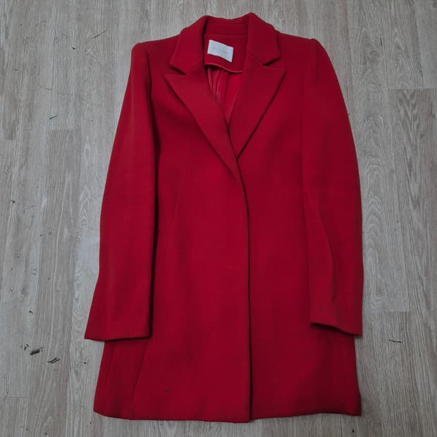 미샤 레드 모직 싱글 코트 85-97-160