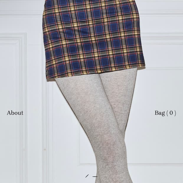 미스테리어스호텔 moon check mini skirt pt 네이비