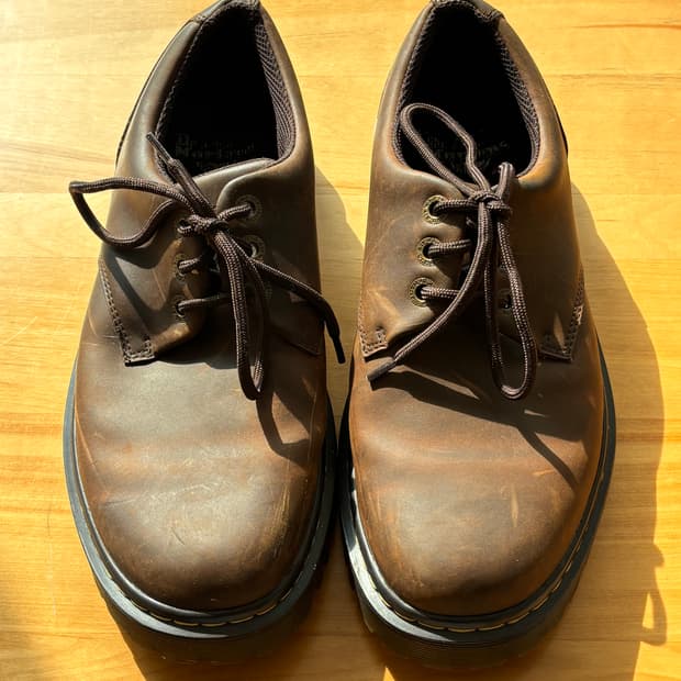 Vintage Dr.Martens KENT 브라운 레더 더비 UK9