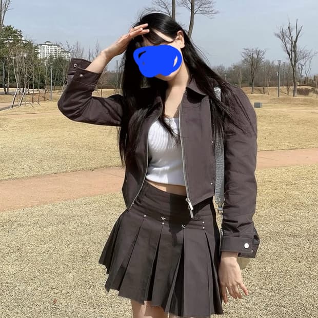 (새상품) 일리고 스터드 자켓 셋업 차콜