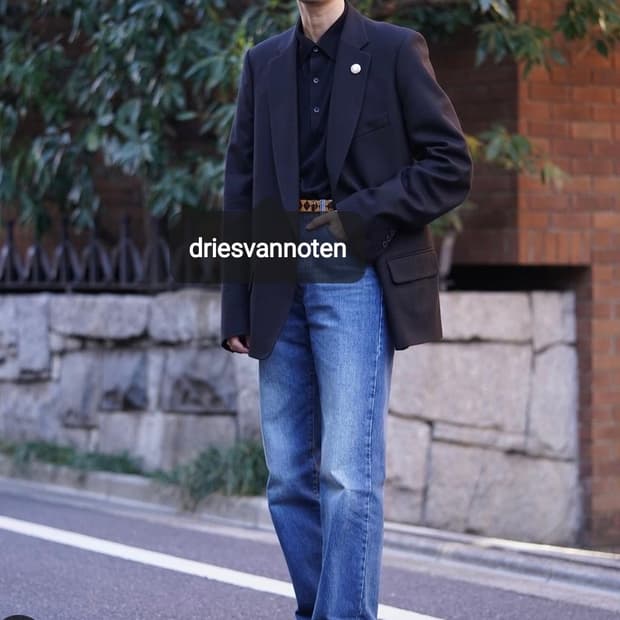 Dries van noten 블랙 블레이저