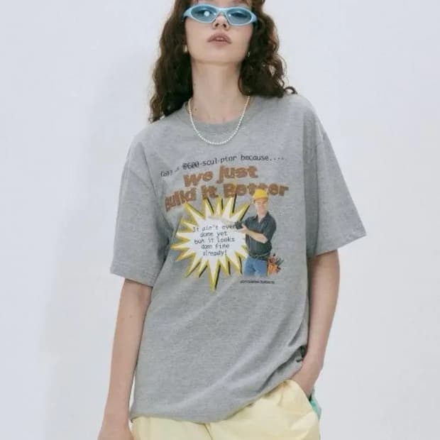 스컬프터 Construction Site Tee 반팔 티셔츠 그레이