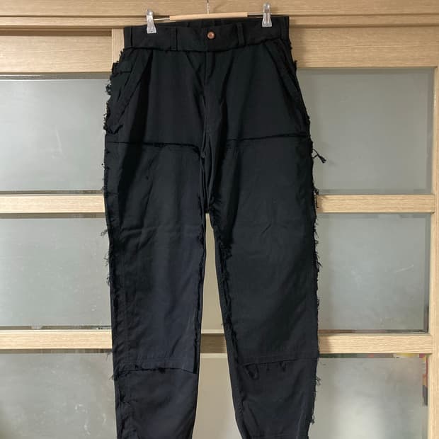 N.HOLLYWOOD 블랙 카펜터팬츠