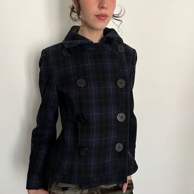 더블 버튼 자켓 - 블랙 40