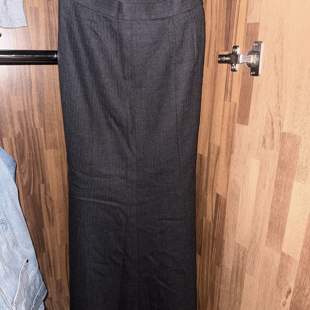 일본 빈티지 메머드 플레어 롱 프레피룩 스커트