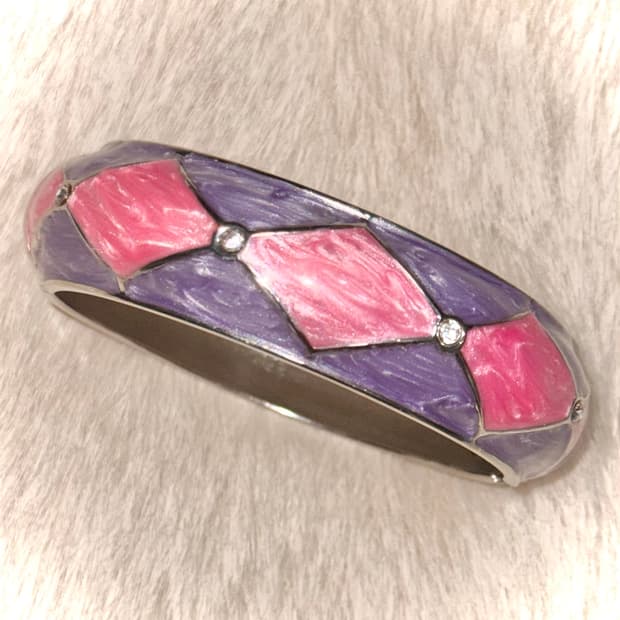 헤이세이 핑크 다이아 갸루 뱅글 팔찌