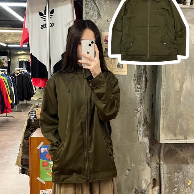 폴로 랄프로렌 폴리쉘 페리자켓 카키브라운 XL #csz1293 