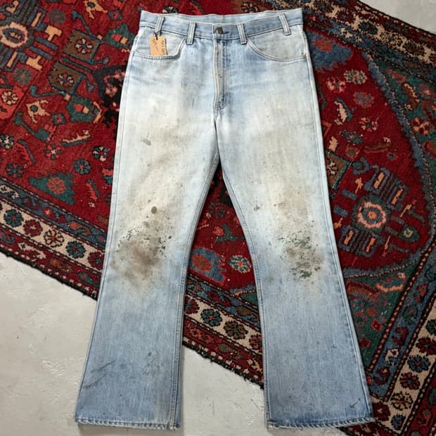 70's USA Made 빈티지 리바이스 646 벨바텀 부츠컷 오렌지탭
