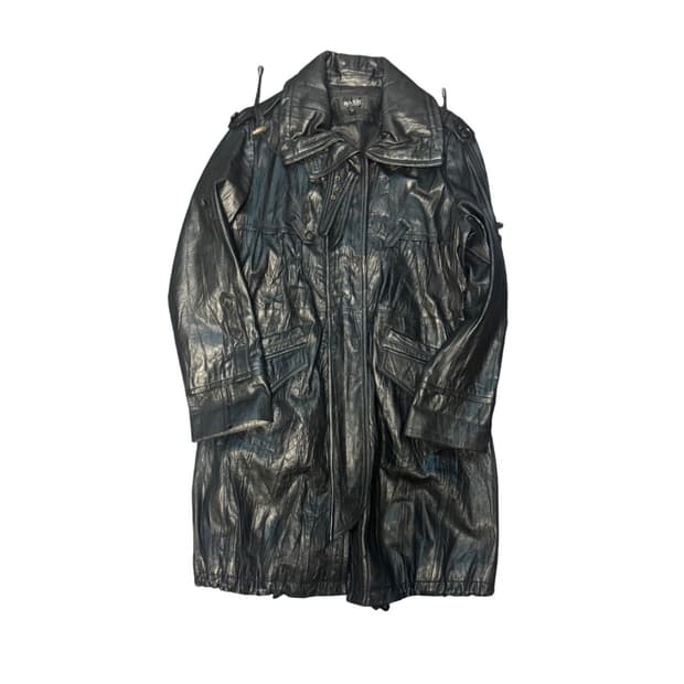 00s Vintage Mode Leather Coat