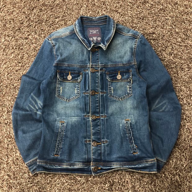 버커루 워싱 데님 자켓