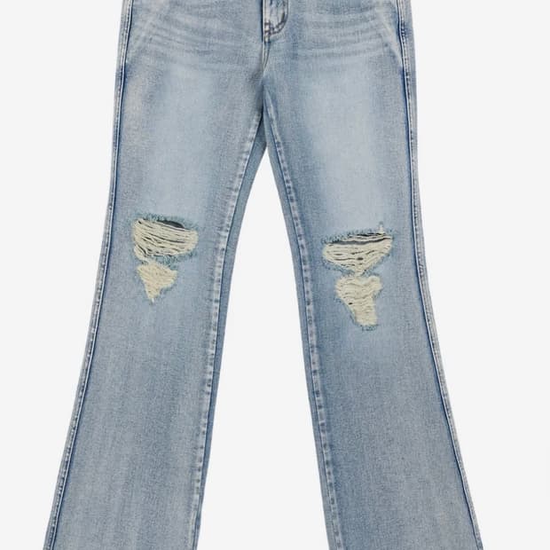 다이닛 RIPPED DAMAGE BOOTS CUT DENIM