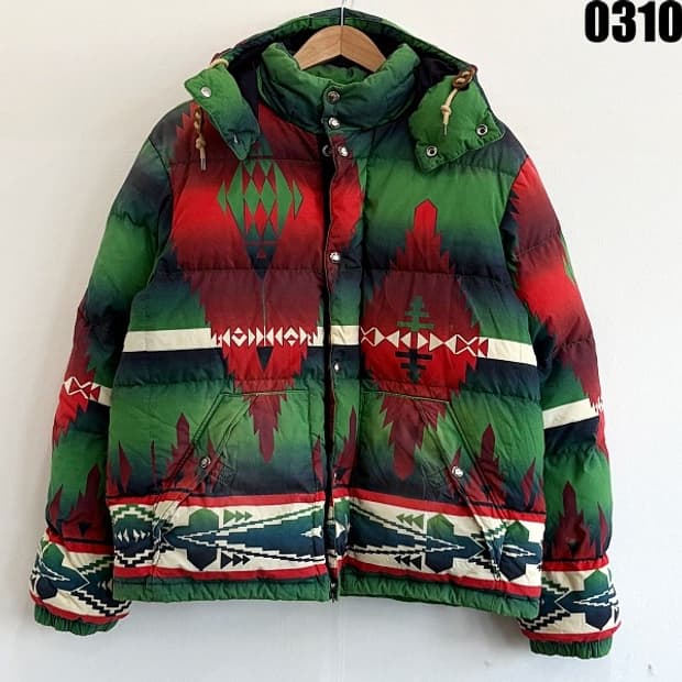 폴로 랄프로렌 네이티브 패턴 다운 패딩 자켓 L 0310