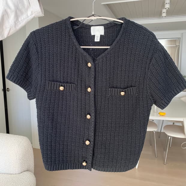 H&m  니트반팔가디건