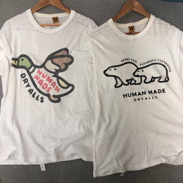 휴먼메이드 반팔티셔츠 2장 일괄판매