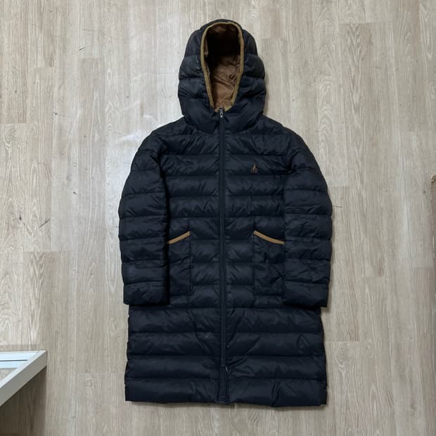 빈폴 키즈 덕다운 후드 경량 롱패딩 145 