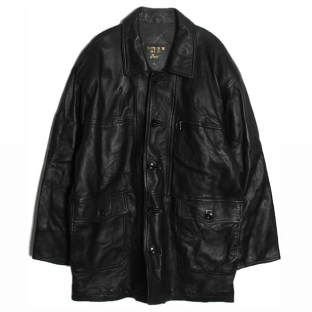 Vintage Sheepskin Leather Coat