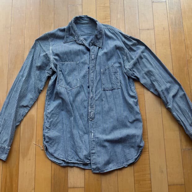 스펠바운드 히코리 스트라이프 샴브레이 셔츠