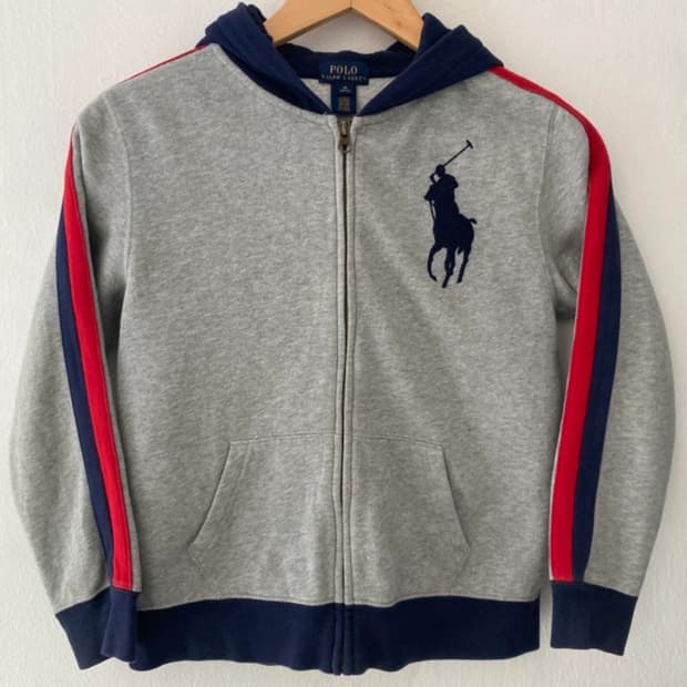 정품 폴로랄프로렌 빅포니 그레이 후드집업