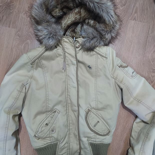 아베크롬비 퍼 후드 점퍼 집업 울프죠